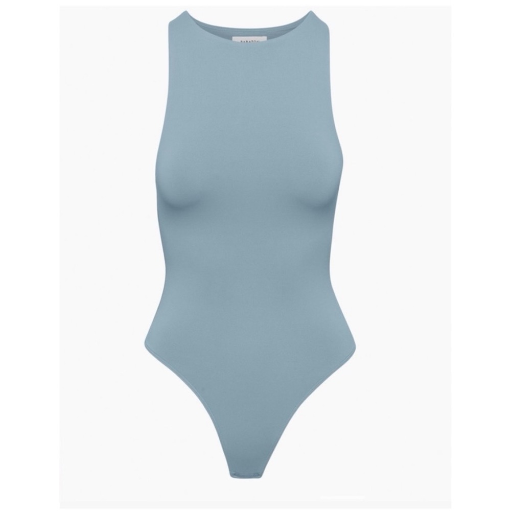 Babaton 90s contour bodysuit pastel blue xs